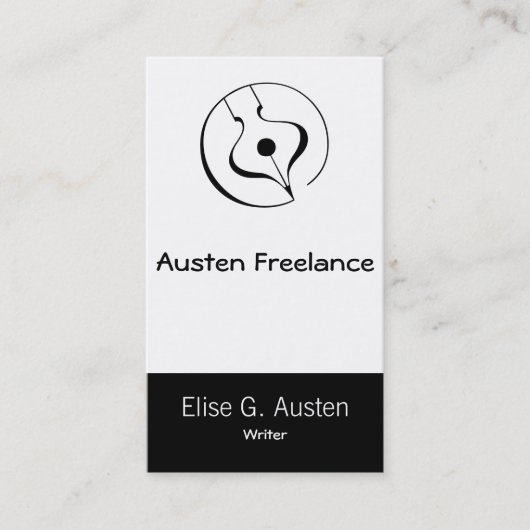 装飾的な万年筆 名刺 (正面)