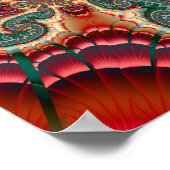 装飾的な万花鏡のパターン ポスター (角)