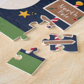 装飾的な休日の雪だるま ジグソーパズル (側面)