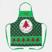 装飾的な休日をテーマにしたオールオーバープリントエプロン エプロン (正面)