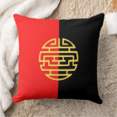 装飾的な伝統的黒黄 クッション (ブランケット)