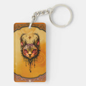 装飾的な優雅さ:猫のポートレート。 キーホルダー (裏面)