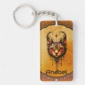 装飾的な優雅さ:猫のポートレート。 キーホルダー (正面)