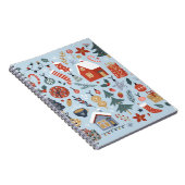 装飾的な冬の要素のクリスマスコレクション ノートブック (右側)