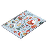 装飾的な冬の要素のクリスマスコレクション ノートブック (左側)