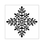 装飾的な冬の雪の結晶の形 ラバースタンプ (インプリント)