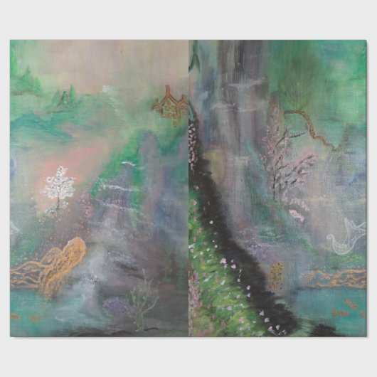 装飾的な包装紙のおとぎ話 ラッピングペーパー (シーム)