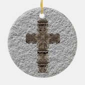 装飾的な十字のオーナメント セラミックオーナメント (裏面)