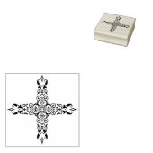 装飾的な十字印 ラバースタンプ (押印)