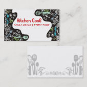 装飾的な台所道具名刺 名刺 (正面/裏面)