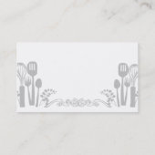 装飾的な台所道具名刺 名刺 (裏面)