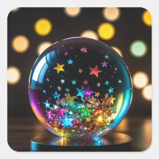 装飾的な四角いステッカー スクエアシール