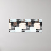 装飾的な壁のアート、幾何学的な形状と線 キャンバスプリント (正面)