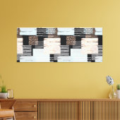 装飾的な壁のアート、幾何学的な形状と線 キャンバスプリント (インサイチュ (リビング))