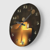 装飾的な声の出るろうそく ラージ壁時計 (傾斜)