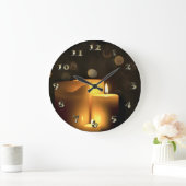装飾的な声の出るろうそく ラージ壁時計 (ホーム)