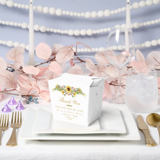 装飾的な夏の花のウェディング フェイバーボックス (ウェディング)