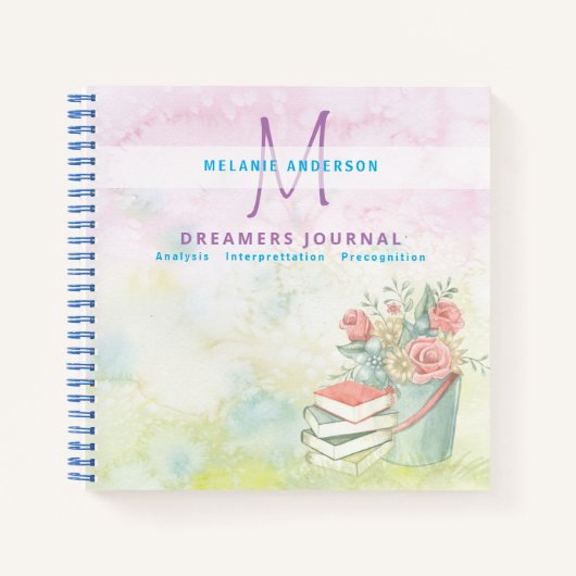 装飾的な夢想家の日記 夢分析ノート ノートブック (正面)