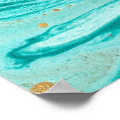 装飾的な大理石のテクスチャ抽象芸術絵画の。ターク ポスター (角)