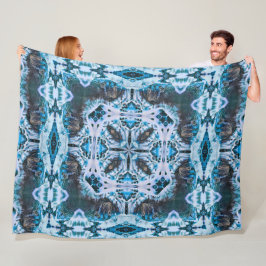 装飾的な天然冬のオオカミの精神のシャーマンの車輪 フリースブランケット