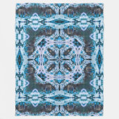 装飾的な天然冬のオオカミの精神のシャーマンの車輪 フリースブランケット (正面)