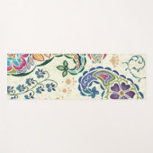 装飾的な孔雀およびカラフルな花 ヨガマット (正面(横))