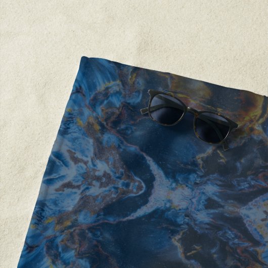 装飾的な宝石用原石の生命の神聖な幾何学の花 ビーチタオル (インサイチュ)