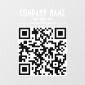 装飾的な店名とQRコード ウィンドウサイン (シート)