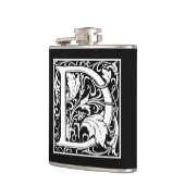 装飾的な手紙のイニシャル"D" フラスク (左)