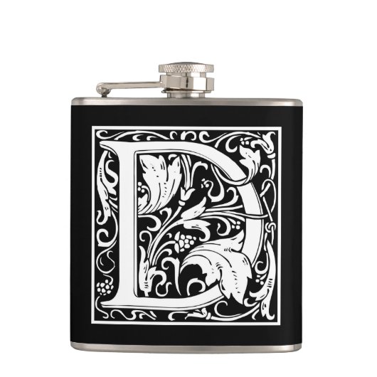 装飾的な手紙のイニシャル"D" フラスク (正面)