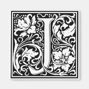 装飾的な手紙のイニシャル"J" マグネット