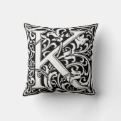 装飾的な手紙のイニシャル"K" クッション (裏面)