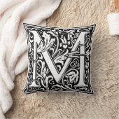 装飾的な手紙のイニシャル"M" クッション (ブランケット)