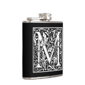 装飾的な手紙のイニシャル"M" フラスク (右)