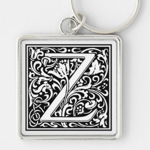 装飾的な手紙のイニシャル"Z" キーホルダー