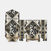 装飾的な抽象的な黒猫の猫の好みのおもちゃ箱 フェイバーボックス (折り畳みなし)