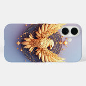 装飾的な星付きゴールデンイーグルエンブレム Case-Mate iPhoneケース (裏面 (横))