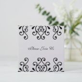 装飾的な曲線 招待状 (スタンド正面)