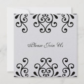 装飾的な曲線 招待状 (正面)