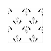 装飾的な木炭グレーのアートスタンプ ラバースタンプ (インプリント)