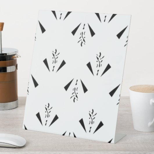 装飾的な木炭グレーの台座の看板 台座サイン (インサイチュ)