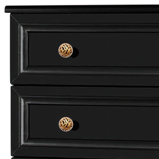 装飾的な木製スクロールワークオーブ セラミックノブ