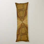 装飾的な木製パターン ボディピロー (裏面 (縦))