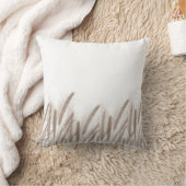 装飾的な枕-ブラウン/タン クッション (ブランケット)