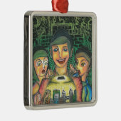 装飾的な正方形 メタルオーナメント (右)