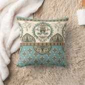 装飾的な民族的モロッコスタイル縁ど クッション (ブランケット)