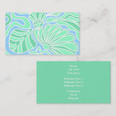 装飾的な水中テーマの設計 名刺 (正面/裏面)