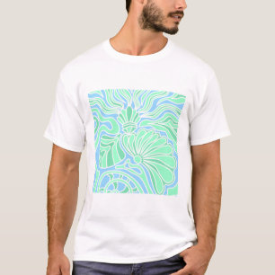 装飾的な水中テーマの設計 Tシャツ