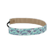 装飾的な海の波の背景 アスレチックヘッドバンド (左)