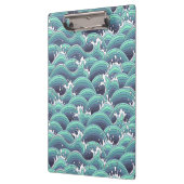 装飾的な海の波の背景 クリップボード (左)